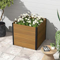 Composite Garden Planter Box with Open Base - Outdoor Modular Raised Bed for Vegetables Flowers and Herbs Durable Eco Friendly Easy to Assemble Low Maintenance