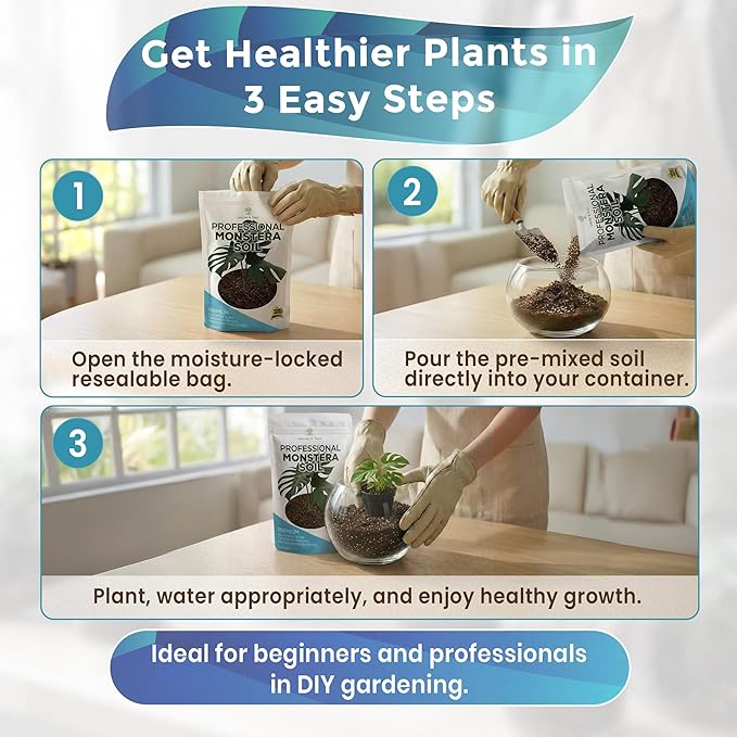 Monstera Plant Soil Premium All Purpose Blend | Extra Large 8.2 Quarts | Ready to Use for Indoor Container and Houseplants | Peat Coco Coir Perlite Dolomite | Made in USA