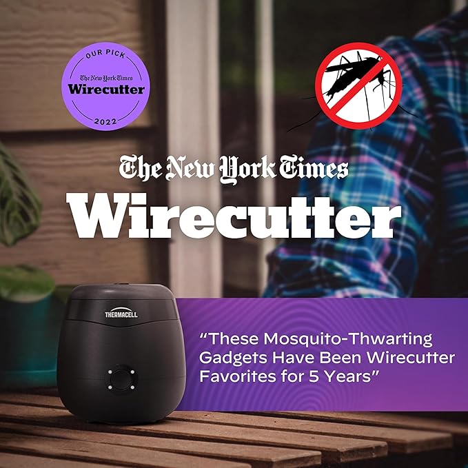 Thermacell E-Series Rechargeable Mosquito Repeller with 20’ Mosquito Protection Zone Bug Spray Alternative Scent Free