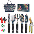 Garden Tool Set 25Pcs Heavy Duty Floral Garden Tools Aluminum Rust-Proof Gardening Kit with Garden Shovel Trowel Pruner Gloves Ideal Gardening Gift
