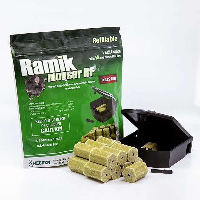 Neogen 000900 Ramik Refillable Mouse Bait Station 16 count