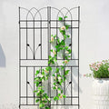 2 Pack Metal Garden Trellis 71 x 17.7 Rustproof Plant Support for Climbing Plants Outdoor Heavy Duty Powder Coated Trellis for Vine Rose Clematis Cucumber Vegetable Flower (2 Black)
