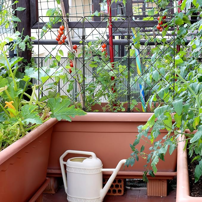 Multifunctional Foldable Garden Trellis Plant Climbing Support Stand for Peas Cucumbers Tomatoes Space-Saving Vertical Frame with Strong Bracket for Healthy Growth and Ventilation