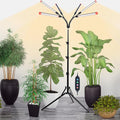 6Head Grow Light on Stand for Large and Tall Indoor Plants Bonsai Tree Bright and Big Coverage Plant Growing Lamps 4/8/12/16/20H Timer 54 Watt Power Draw NO Need Adapter 360° Gooseneck