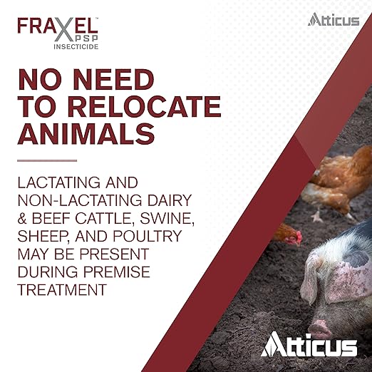 Atticus Fraxel PSP Insecticide (8-oz) - Compare to Elector PSP - Kill Mites Lice Flies Beetles in &amp Around Chicken Coops &amp Other Livestock Areas