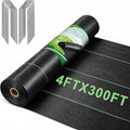 FEED GARDEN 4FT x 300FT Landscape Fabric Weed Barrier Fabric Heavy Duty 3.2oz Weed Control Mat Weed Blocker Ground Cover Geotextile Fabric for Gardening with 20 U-Shaped Stakes