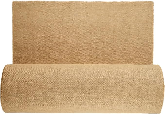 VEVOR Burlap Fabric Roll 40” x 300 ft &amp 45 x 45 High Density Wide Natural Burlap Fabric Rolls Jute Fabric Burlap Tree Wrap Roll for Decor Crafts Wedding Gardening Plant &amp Tree Winter Co