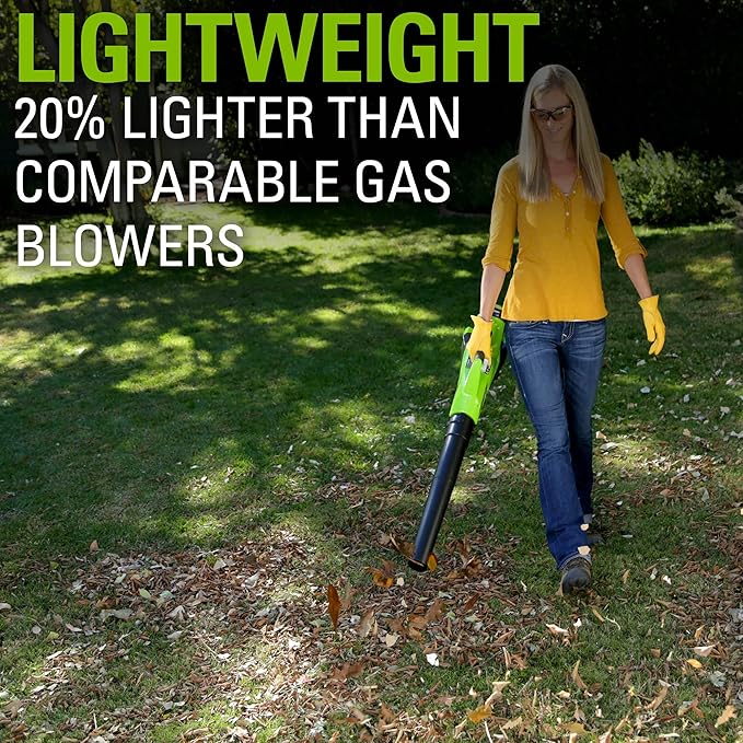 Greenworks 40V (110 MPH / 390 CFM) Cordless Axial Blower 2.5Ah Battery and Charger Included
