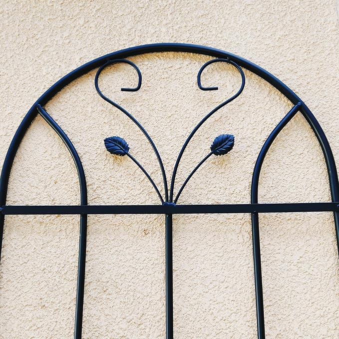 2 Pack Metal Garden Trellis 86.7 X 19.7 Rust-Resistant Trellis for Climbing Plants Outdoor Flower Support Black Black Outdoor Ready