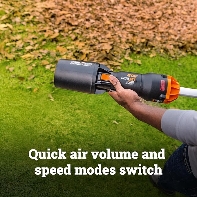 WORX Nitro Cordless Leaf Blower Electric Blower with 620 CFM &amp 165 MPH Blowers for Lawn Care with Brushless Motor &amp 3 Speed Control Batteries &amp Charger Not Included WG585.9