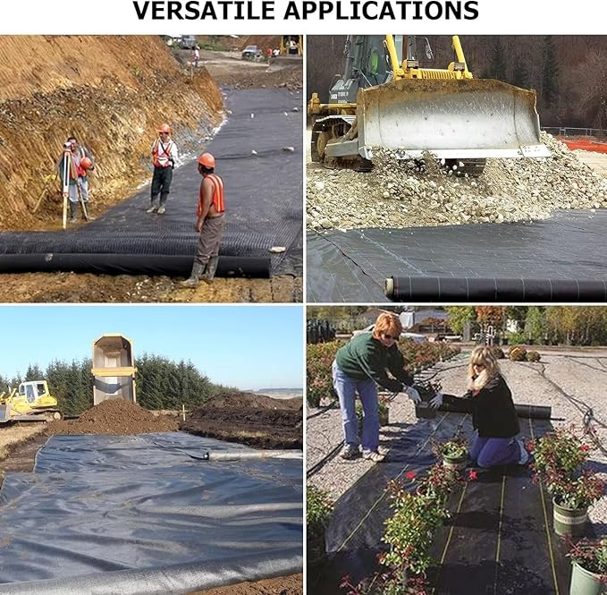 Driveway Fabric 3x300 ft Road Fabric Commercial Barrier Fabric Landscape Fabric Heavy Duty 4OZ French Drain Fabric for Erosion ControlLandscape FabricConstruction Projects