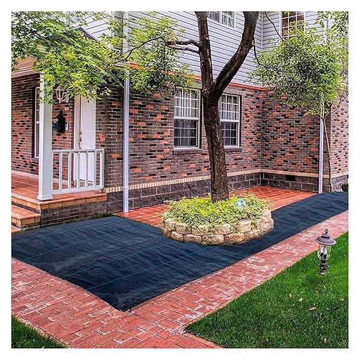 Driveway Fabric Weed Barrier Fabric Weed Control Film Garden Barrier Fabric for Flower Bed(1.2x60m/4x200ft)
