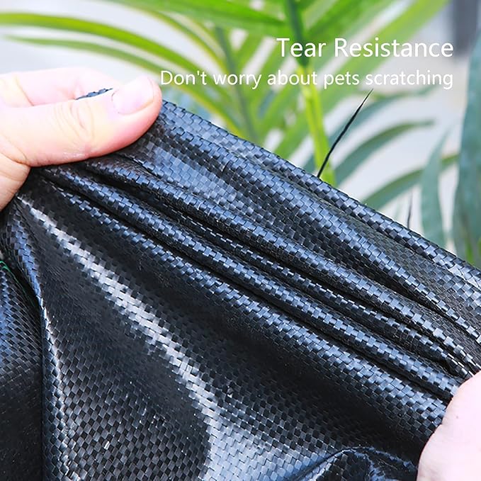 Weed Control Fabric Weed Membrane Roll Sturdy Durable Garden Underlay Weed Control ECO Friendly Landscape Weed Matting for Patios Garden Flower Beds Pond(1.5 * 100m)