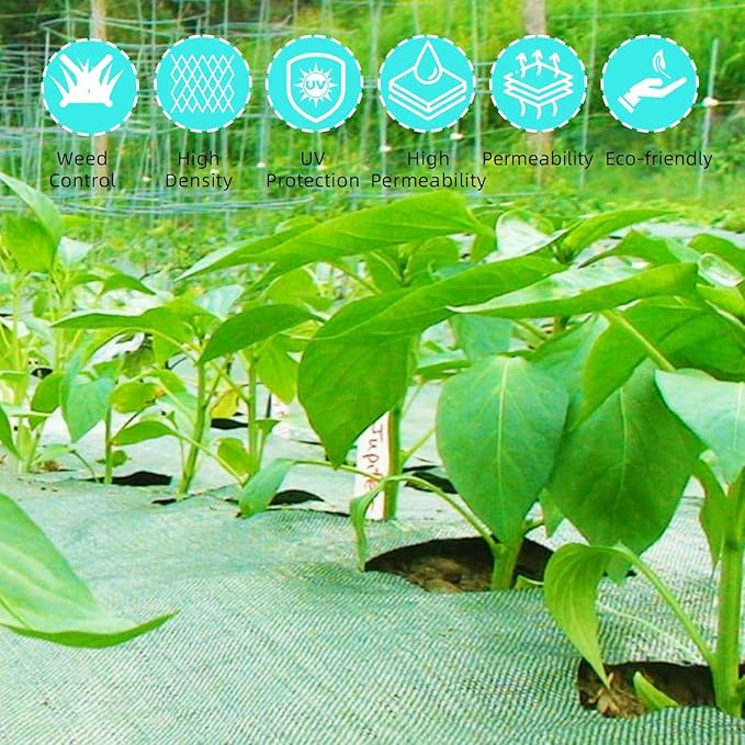 6.5x300FT Weed Barrier Fabric - 3.2oz Weed Barrier Fabric Heavy DutyGarden Fabric Weed Barrier UV Resistant Ground Cover for Garden Beds Driveways LandscapingWeed Control Mat