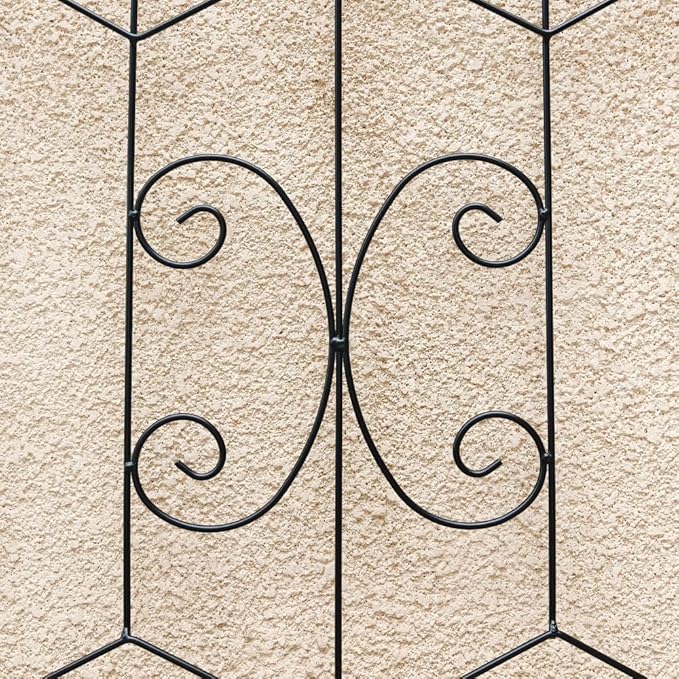 Heavy-Duty Metal Garden Trellis for Climbing Plants – Rust-Resistant Powder-Coated Support for Roses Cucumbers Beans and Vines (4 Pack-H71'')