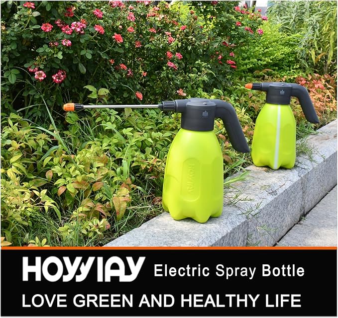 ES2 Electric Spray Bottle 0.5 GallonPlant MisterGarden SprayerSpray Bottle with Adjustable NozzlesRechargeable Battery Powered SprayerSmall SprayerPump SprayerAutomatic Watering Can for Garden