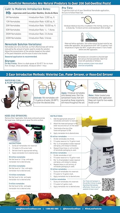 Beneficial Nematodes Heterohabditis bacteriophora HB -10 Million