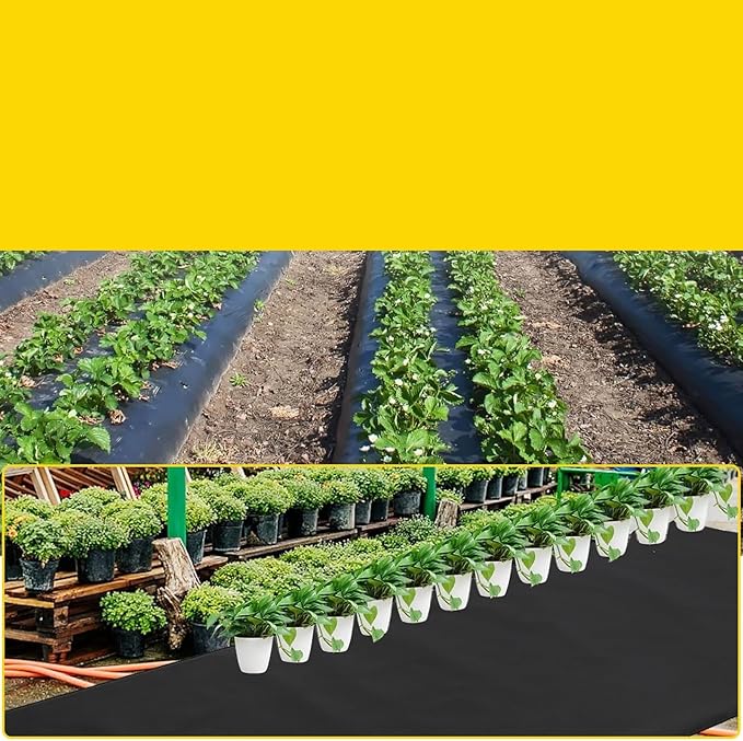 Geotextile 3FT*300FT Geotextile Base Cloth Weed Barrier Fabric Woven Weed Control Fabric Outdoor Floor Industrial Weed Barrier