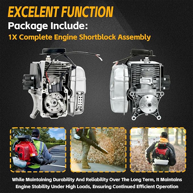 577424401 Engine Shortblock Assembly Compatible with Redmax EBZ8500RH EBZ8500 Backpack Blower Replacement 577424401 EBZ8500RH EBZ8500