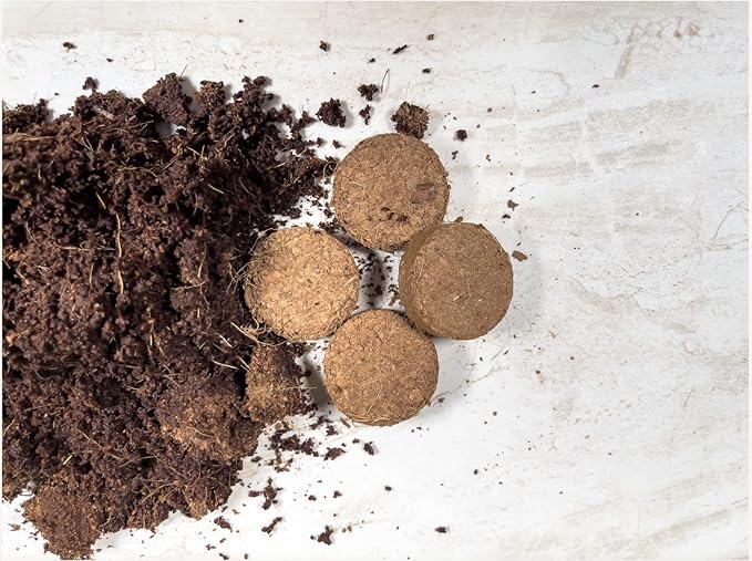 Envelor Coco Coir Seed Starting Mix Pellet for Seed Starter Tray Potting Soil for Indoor Plants Nursery Pots Flower Seeds Herbs Microgreens Succulent Soil Coco Growing Media 1.2 Inches 100 Pack