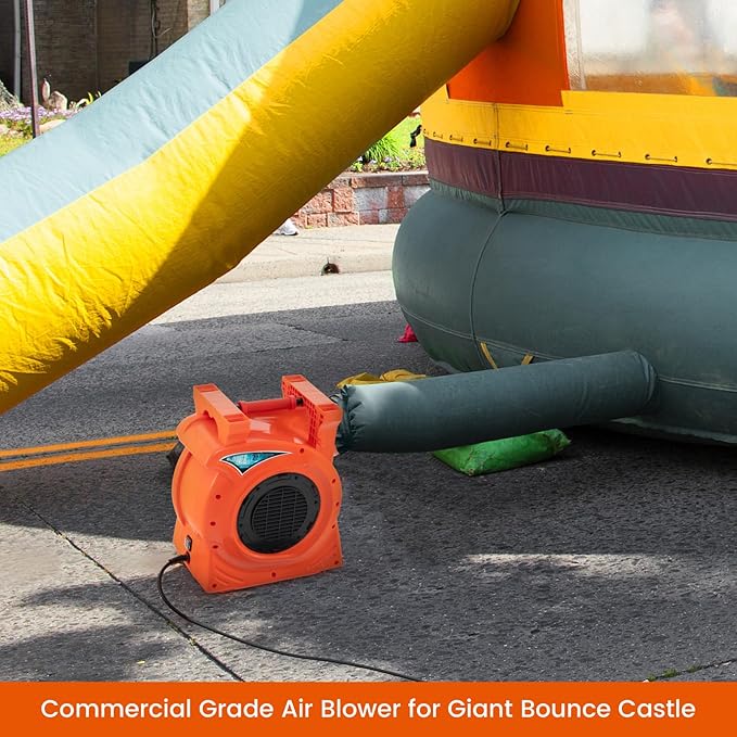 Costzon Commercial Air Blower 2HP/1500W Bounce House Blower Pump Fan Inflatable Bouncer Blower with Integrated Handle Air Blower for Inflatables Perfect for Bounce Castle Holiday Decorations