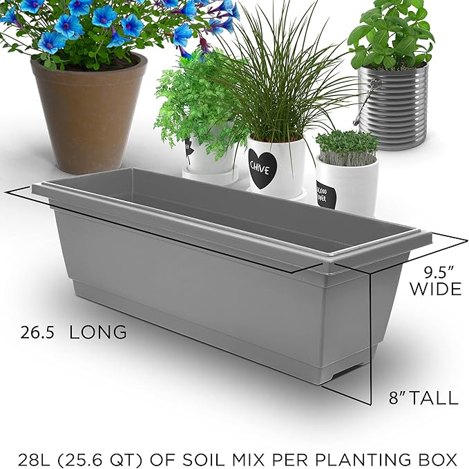Outland Living 6-Ft Raised Garden Bed - Vertical Garden Freestanding Elevated Planter with 4 Container Boxes - Good for Patio or Balcony Indoor and Outdoor - Perfect to Grow Vegetables Herbs Flowers
