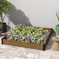 Composite Garden Planter Box with Open Base - Outdoor Raised Bed for Vegetables Flowers and Herbs Durable Eco Friendly Easy to Assemble Low Maintenance