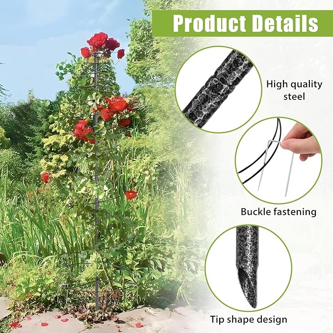 Trellis for Climbing Plants Outdoor or Indoor2 Pack 73inch Tall Garden Trellis for Climbing PlantsMetal Plants Trellis Support for Vine VegetablesFlowers