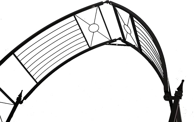 1.Go Steel Garden Arch 8'2 High x 4'7 Wide Garden Arbor for Various Climbing Plant Outdoor Garden Lawn Backyard