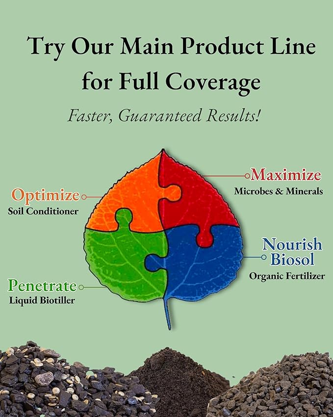 John&ampBob’s Penetrate Liquid Biotiller | Organic Clay Soil Treatment Break up Hard &amp Clay Soil Pet Safe 8oz. (1000 sq. ft.)