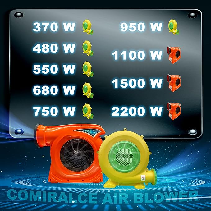 CoMiracle Air Blowers 480 W Inflatable Bounce House Air Blower Outdoor Inflatable Castle and Jump Slides Blower
