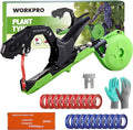 WORKPRO Plant Tying Machine Lightweight Tape Gun for Tying Vines and Support Plants Includes Gloves 20 Rolls of Tape 10000 Staples Ideal for Tomatoes Grapes Cucumber and Vegetables