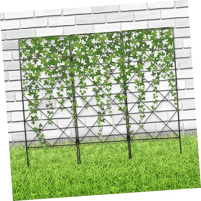 Folding Garden Trellis for Climbing Plants Plant Support Stand for Vines Vegetables and Flowers Easy to Use Durable Design for Projects