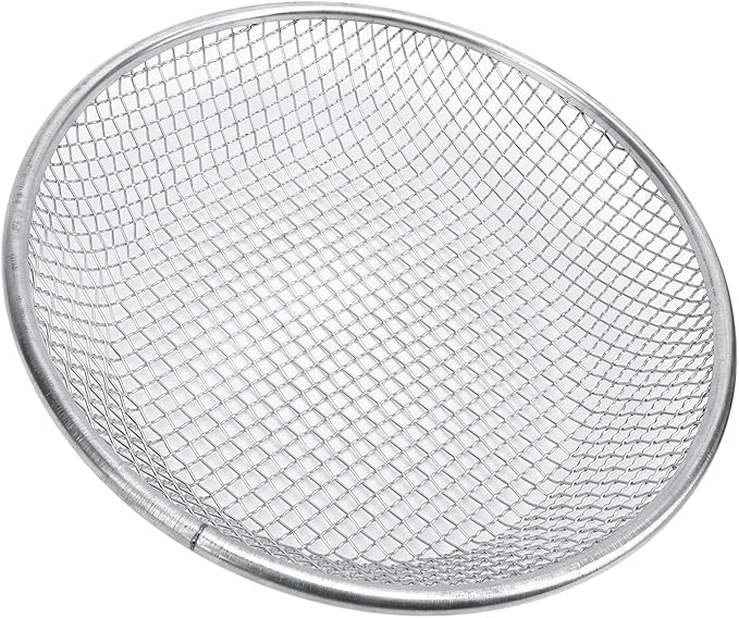 Gardening Sand Soil Compost Sifter Stainless Steel Garden Sifter with Gloves Garden Potting Mesh Sieve Sifting Pan for Gardening Sand Rocks Dirt Soil Sifter Mesh Gardening