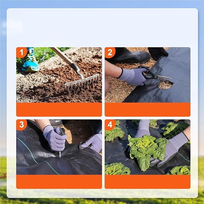 Geotextile 5FTx250FT Weed Barrier Landscape Fabric Woven Geotextile Fabric for Weed Blocker Weed Mat Driveway Fabric