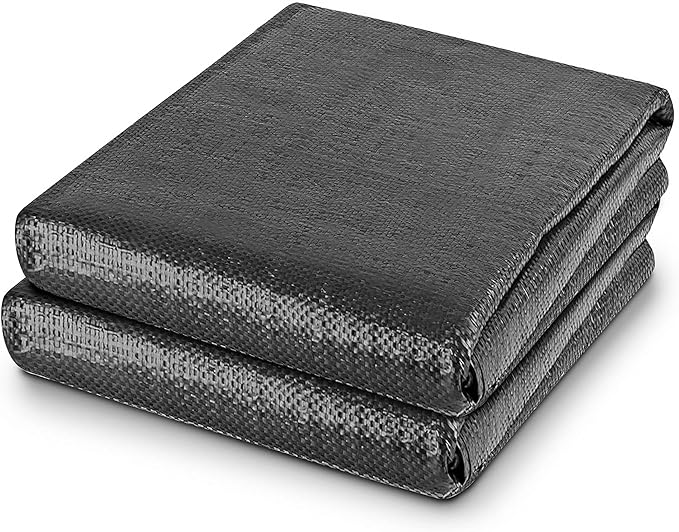 Garden Weed Barrier Landscape Fabric 5FT x 16FT Heavy Duty Cloth Weed Block Gardening Mat Polypropylene Woven Ground Cover for Flower Bed Driveway Landscaping Gardening Outdoor Projects