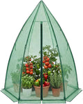 Greenhouse for Outsides 54”x 54”x 71” Heavy Duty Green House Tent with Durable PE Cover Garden Plant Protector with Zippered Door Mesh Window for Vegetables Flowers Fruits HerbsGreen