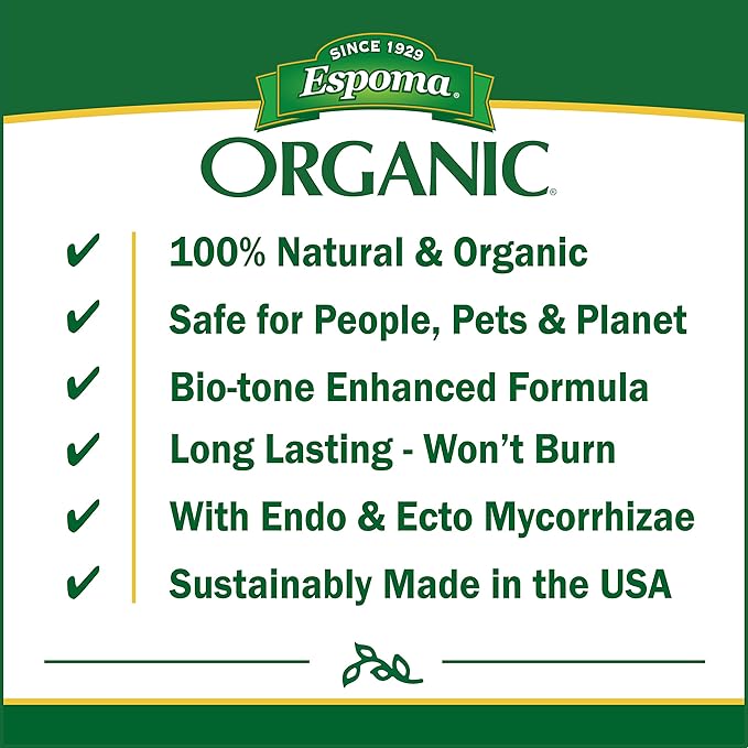 Espoma Organic Bio-Tone Starter Plus 4-3-3 Natural &amp Organic Starter Plant Food with Both Endo &amp Ecto Mycorrhizae 25 lb. Bag The Ultimate Starter Plant Food