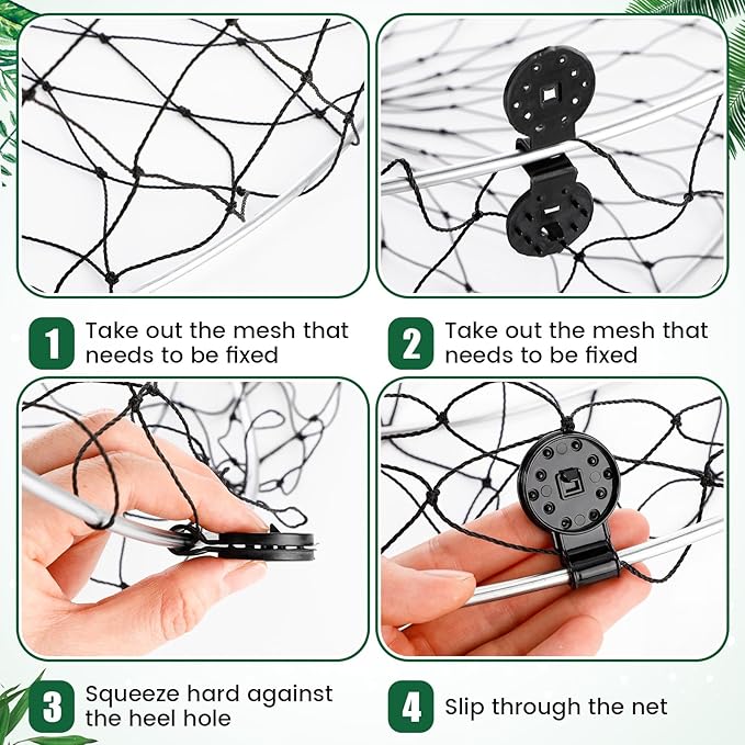 Barydat 600 Pcs Black Shade Cloth Plastic Clips Round Sunshade Net Fixing Clip Fabric Clips for Garden Anti Bird Netting Greenhouse Outdoor Agricultural Netting Fabric Accessories