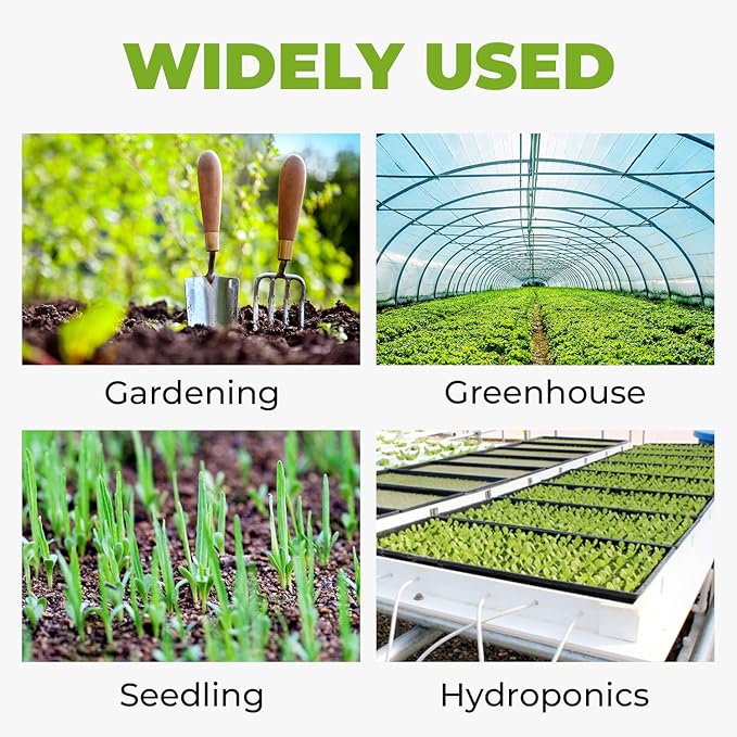 DL Wholesale 10 x 20 Plant Propagation Web Tray Plastic for Seedlings Planting Growing Trays Seed Starter Grow Solid Side with Large Drain Holes Black 50-Pack