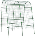 Vertical Growing Arch for Small Spaces 6.8’ High A-Frame Trellis with Coated Steel Frame Maximizes Garden Yield for Cucumbers Peas and Pole Beans