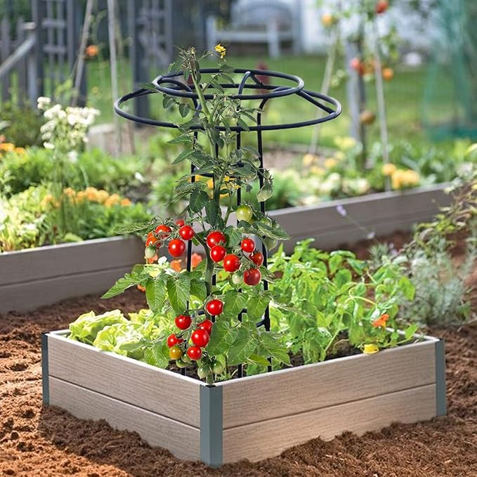 Garden Trellis - Vertical Support Decorative Frame Weatherproof Design | Adjustable Umbrella Shape with Iron Frame for Balcony Gardening Flower Climbing Vegetable Vines in Patio and Greenhouse