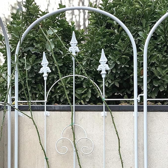 Metal Garden Trellis Climbing Clematis Plant Support Frame Large House Plant Trellis Indoor Heavy Duty Rustproof Black Iron Plant Trellis for Potted Plants SupportBlack150cm