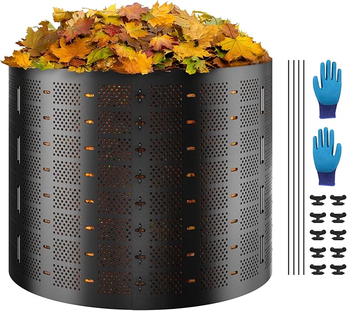 VEVOR Compost Bin 220 Gallon Outdoor Expandable Composter Easy to Setup &amp Large Capacity Composting Bin Fast Creation of Fertile Soil