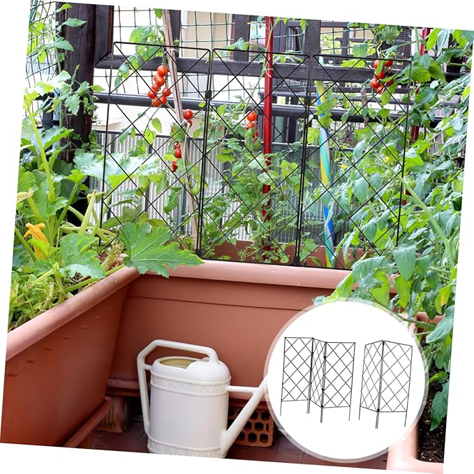 YARNOW 5pcs Folding Garden Trellis for Climbing Plants Plant Support Stand for Indoor and Outdoor Use Easy to Install Each for Potted Flowers and Vines