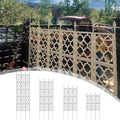 LTSRLL Decorative Fence - 1.5m/4.9ft 1.9m/6.2ft 2.30m/7.5ft 2.7m/8.8ft Tall Garden Trellis - Vegetables/Flower Pot Stake for Climbing Plants Support(White85cmx230cm)