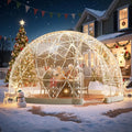 VEVOR Garden Dome Tent 12 x 7.2 ft Clear Bubble Tent House for 4-7 Person Waterproof PVC Geodesic Dome Greenhouse with Ventilated Window Outdoor Igloo Tents for Patio Backyard Party Camping