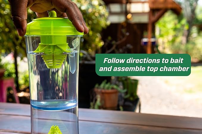 RESCUE! WHY Trap for Wasps Hornets &amp Yellowjackets – Hanging Outdoor Trap - 4 Traps