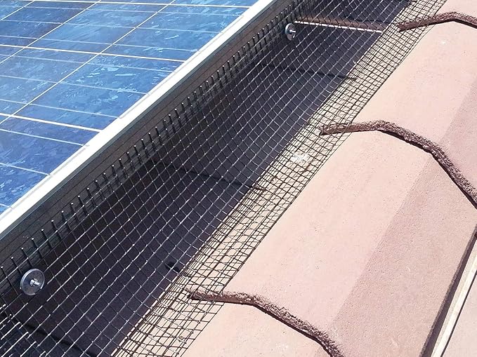 Bird Barrier Wire Mesh Screen for Solar Panel Protection 100’ X 6” X 1/2” Black PVC Coated Protect Your Solar Panels - Fastener Clips Sold Separately