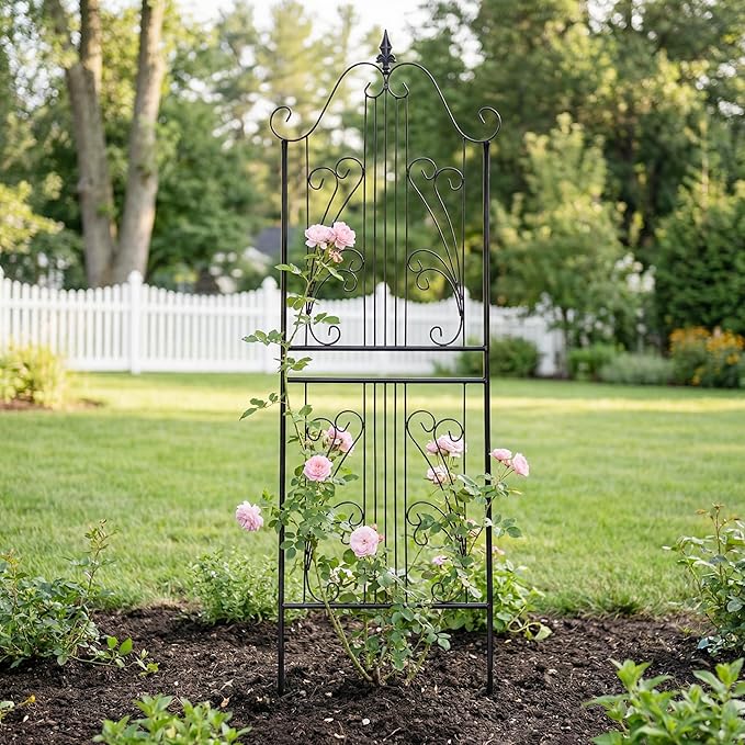 1 Pack Trellis for Climbing Plants Outdoor 59 H x 22 W Rustproof Sturdy Garden Trellis Climbing Plant Support Structure for Climbing Cucumber Tomato Rose Vegetable Flower Plant Trellises